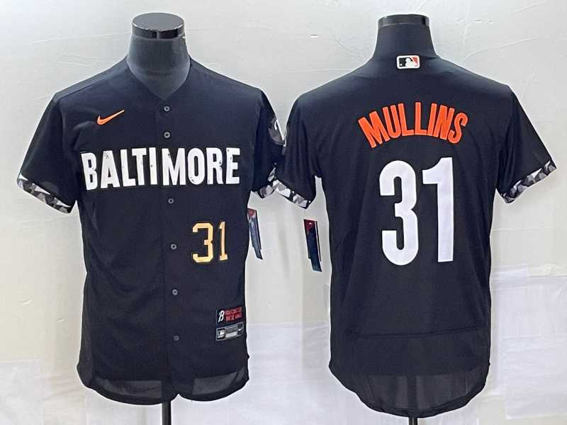 Men%27s Baltimore Orioles #31 Cedric Mullins Number Black 2023 City Connect Flex Base Stitched MLB Jerseys->baltimore orioles->MLB Jersey